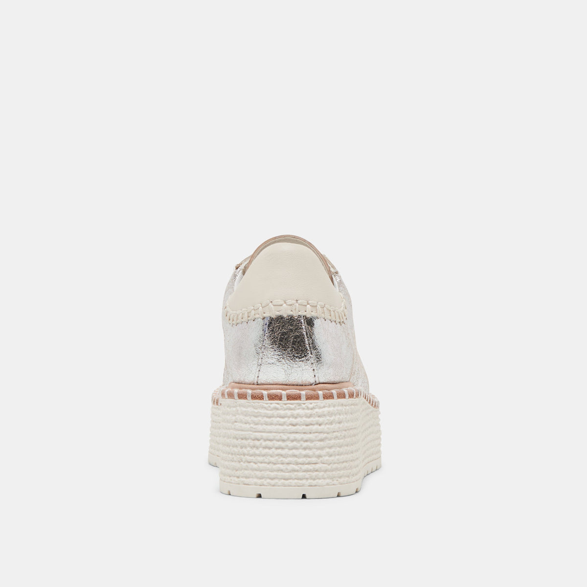 TWAIN SNEAKERS SILVER CRACKLED LEATHER - Dolce Vita