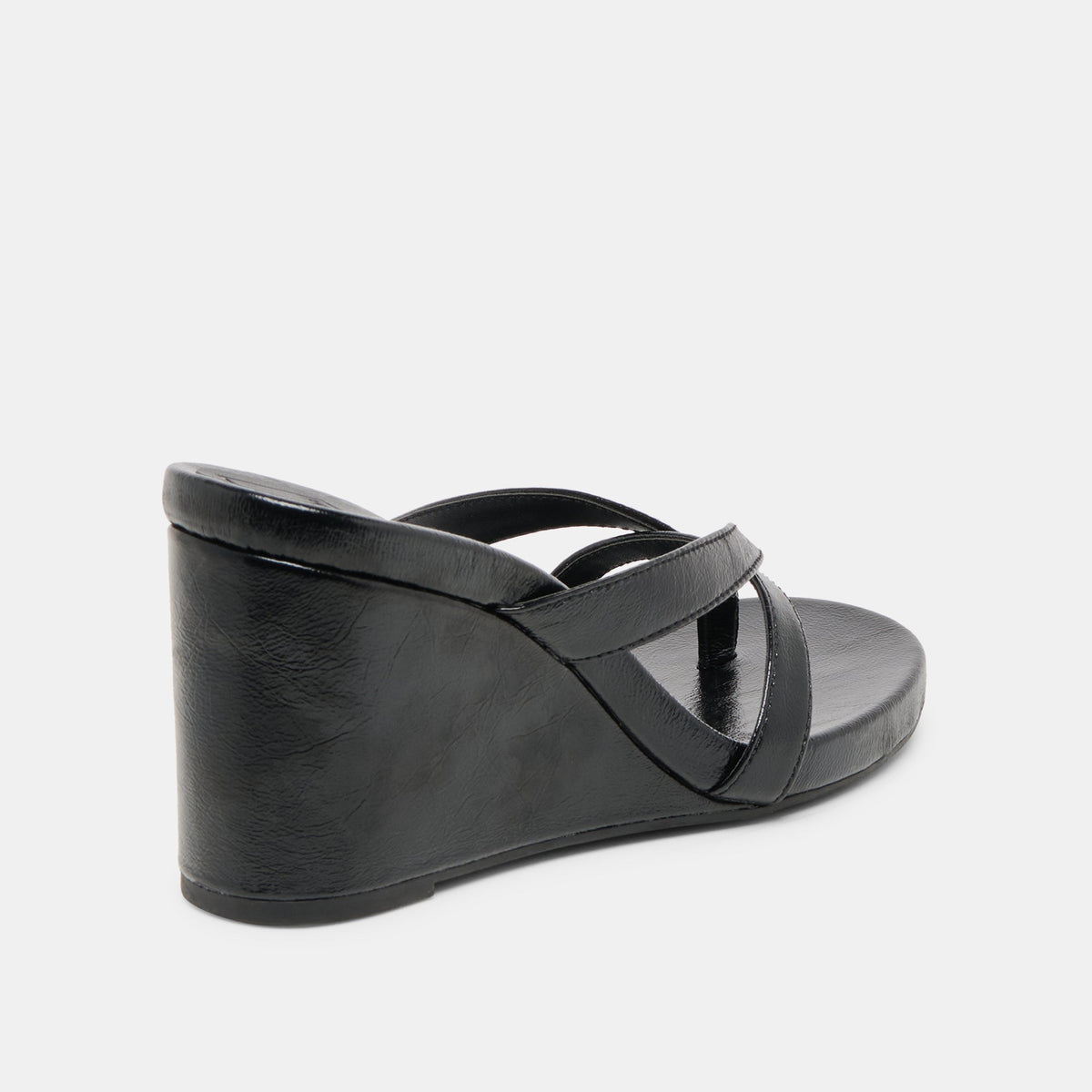 Helan Black Leather Wedges - Dolce Vita