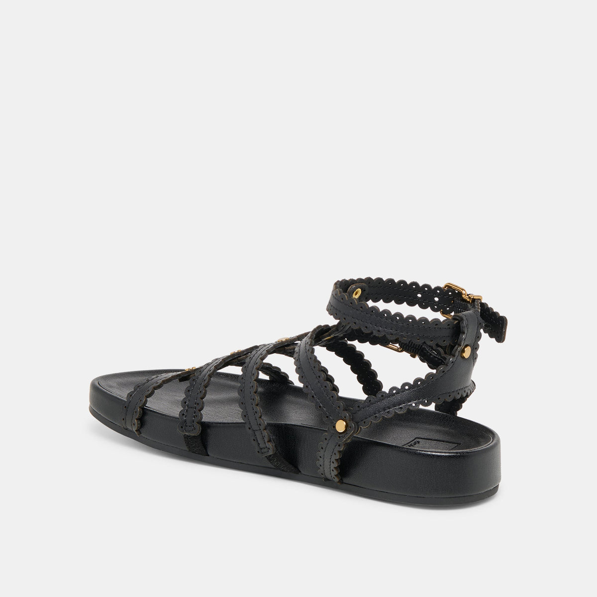 Susana Black Leather Sandals - Dolce Vita