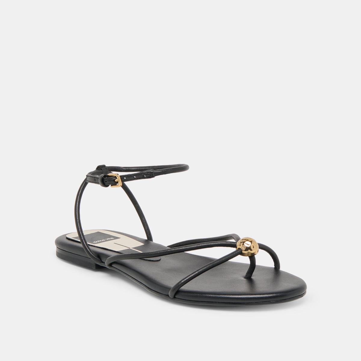 Kenley Black Leather Sandals - Dolce Vita