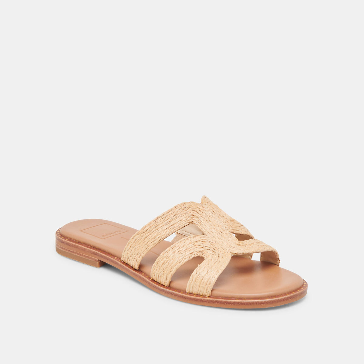 EMON WIDE SANDALS LT NATURAL RAFFIA - Dolce Vita