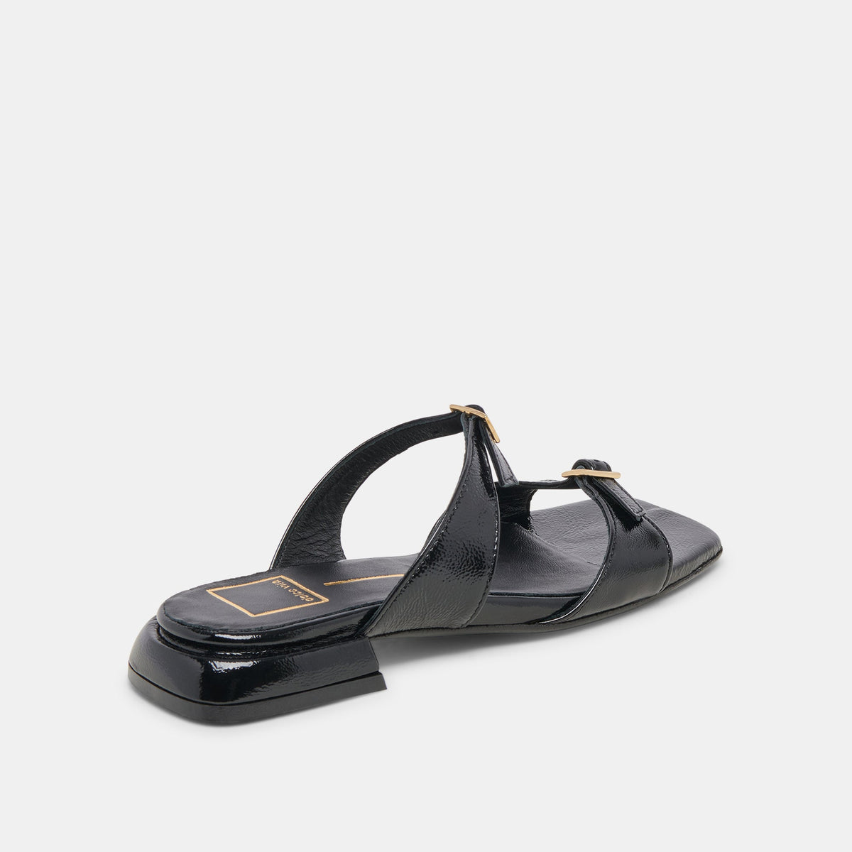 LAVERN SANDALS MIDNIGHT CRINKLE PATENT - Dolce Vita