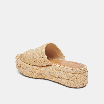 Chavi Sandals in Lt. Natural Raffia - Dolce Vita Shoes - Dolce Vita