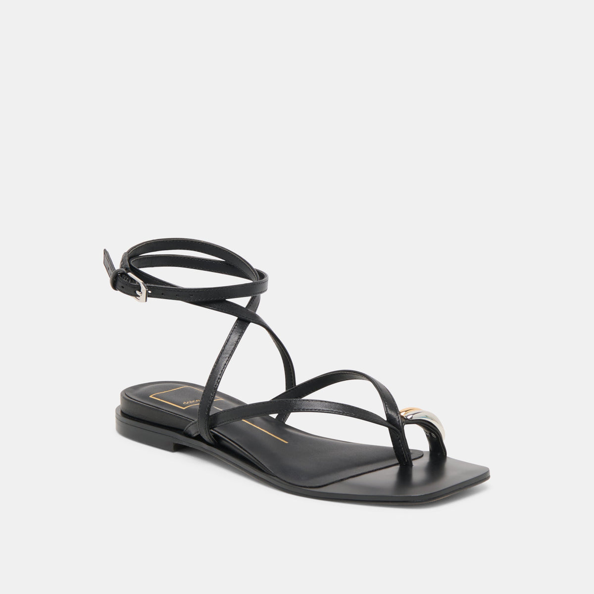 Tyrice Black Leather Sandals - Dolce Vita