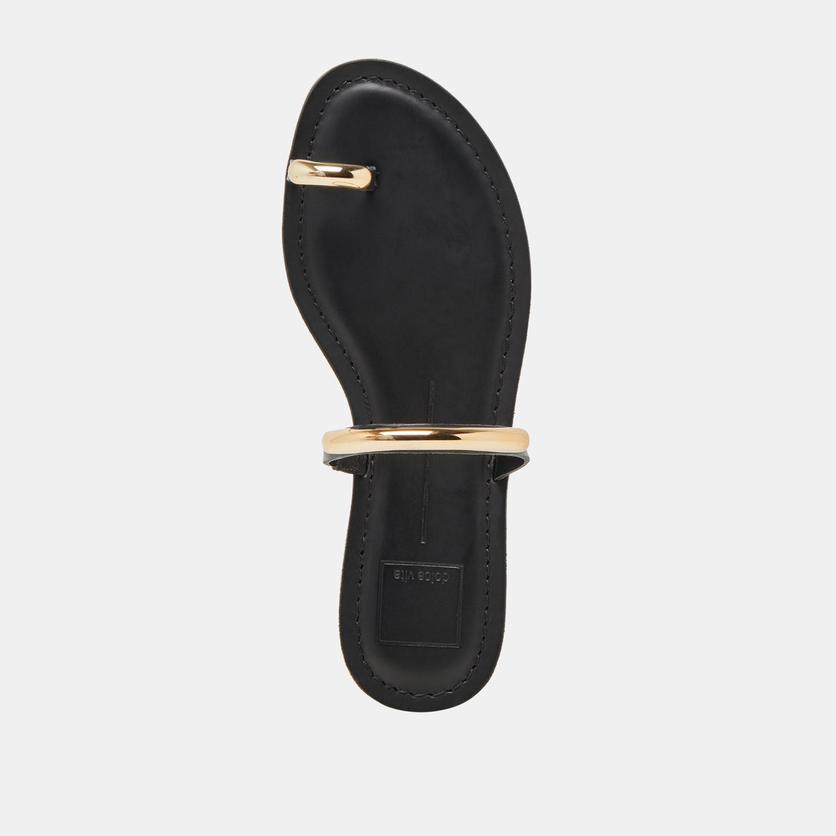 WINK WIDE SANDALS BLACK LEATHER - Dolce Vita