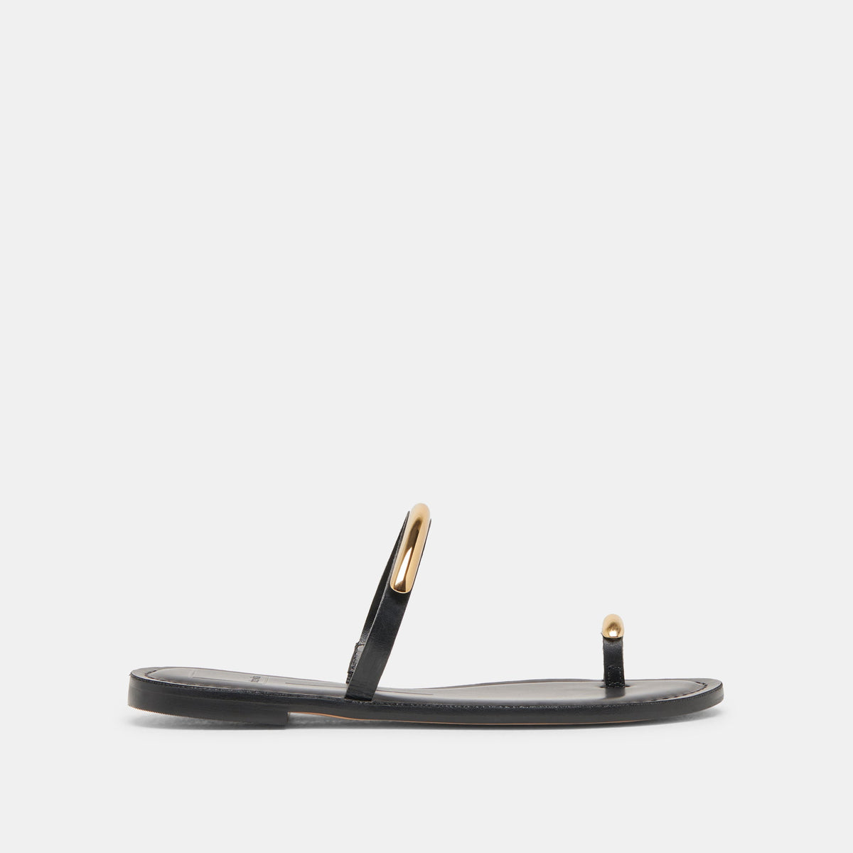 WINK SANDALS BLACK LEATHER - Dolce Vita