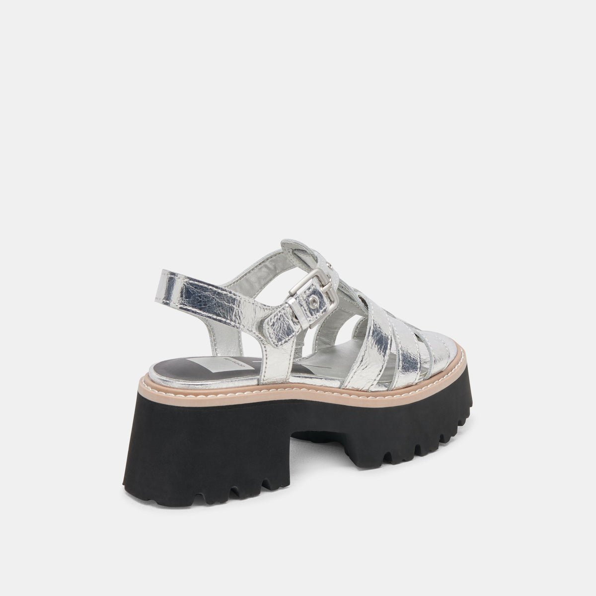 LATICE SANDALS SILVER DISTRESSED LEATHER - Dolce Vita