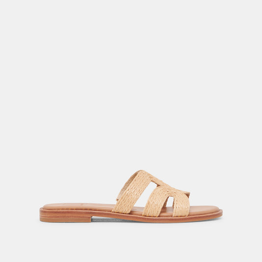 EMON SANDALS LT NATURAL RAFFIA - Dolce Vita