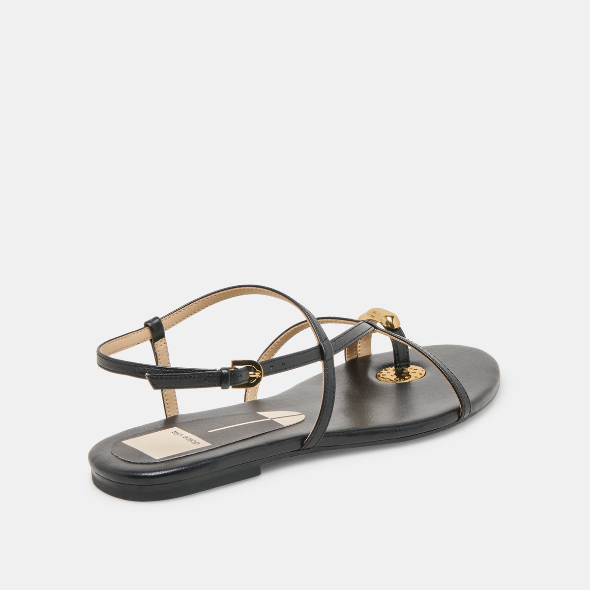KESHA SANDALS BLACK LEATHER - Dolce Vita