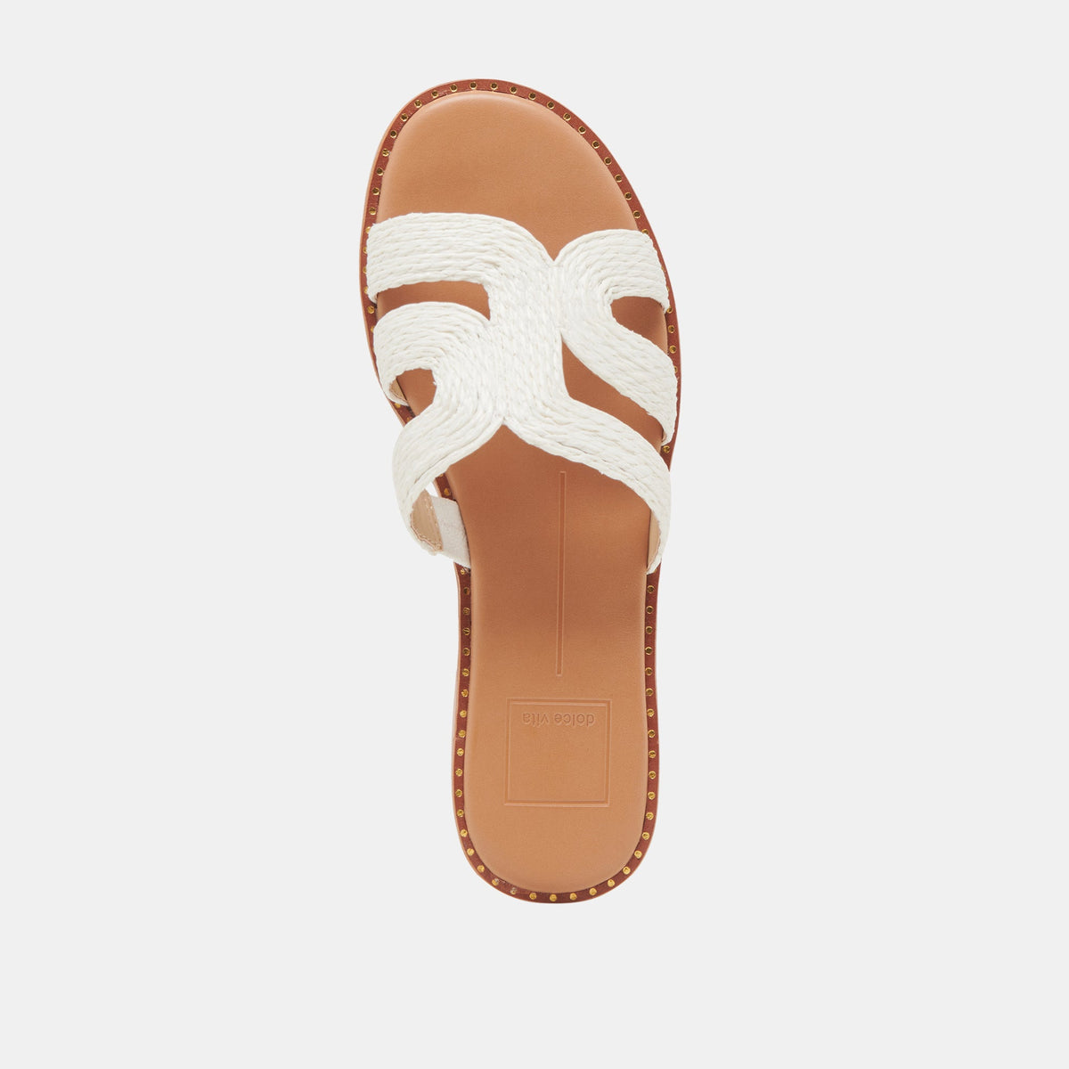 EMON SANDALS WHITE RAFFIA - Dolce Vita