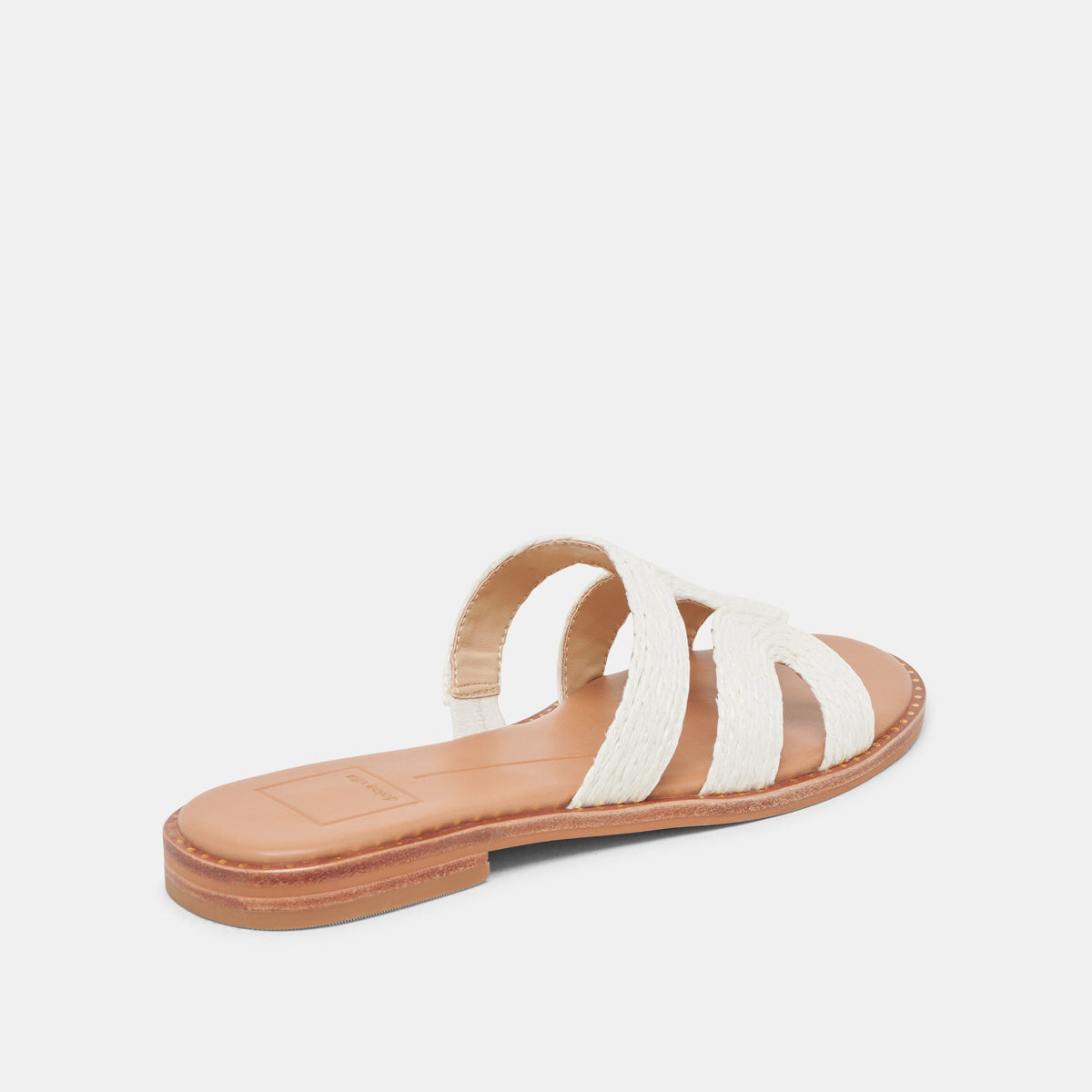 EMON SANDALS WHITE RAFFIA - Dolce Vita