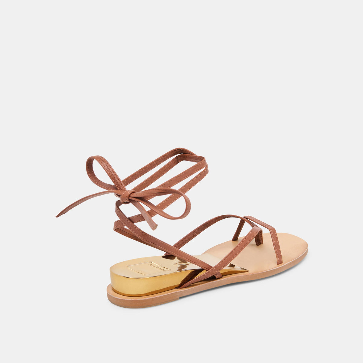 RUDIE SANDALS COGNAC LEATHER - Dolce Vita