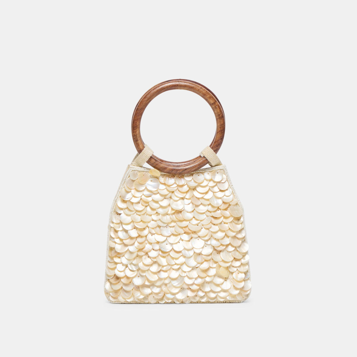 Allegra Natural Sequin Handbag - Dolce Vita