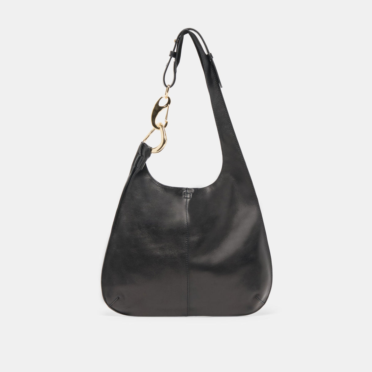 Johnnie Black Leather Shoulder Bag - Dolce Vita