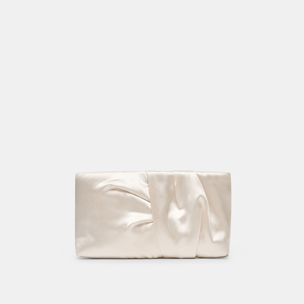 Rozey White Satin Clutch - Dolce Vita