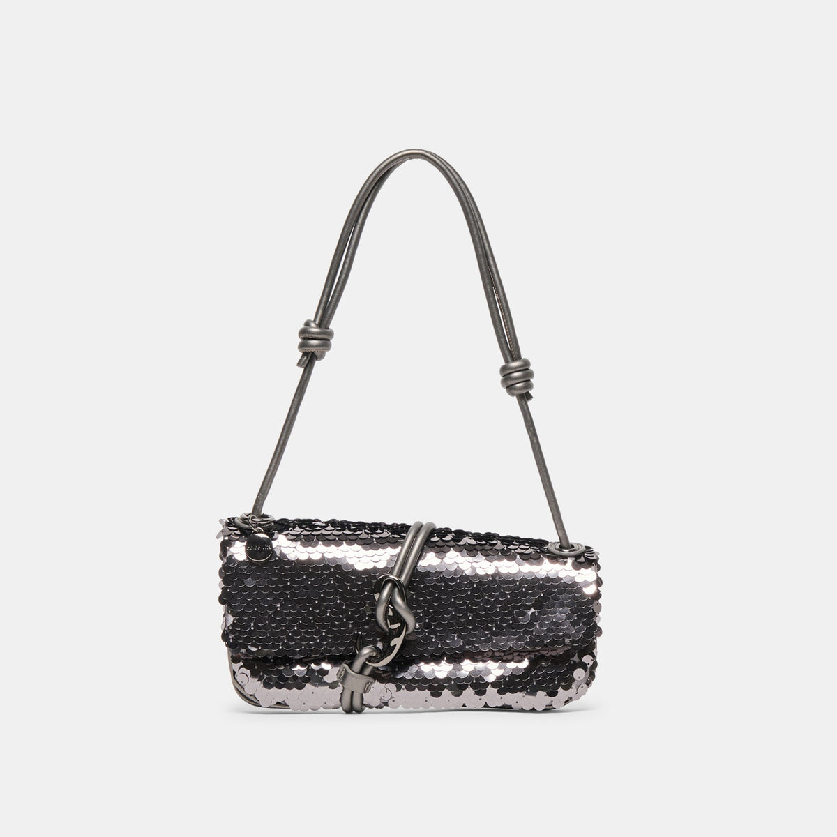 Alice Gunmetal Sequin Shoulder Bag - Dolce Vita