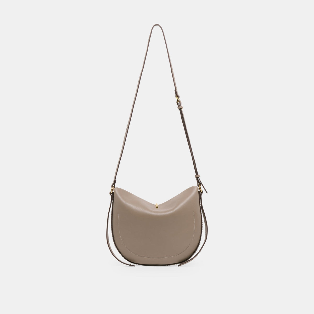 Burano Grey Leather Crossbody - Dolce Vita