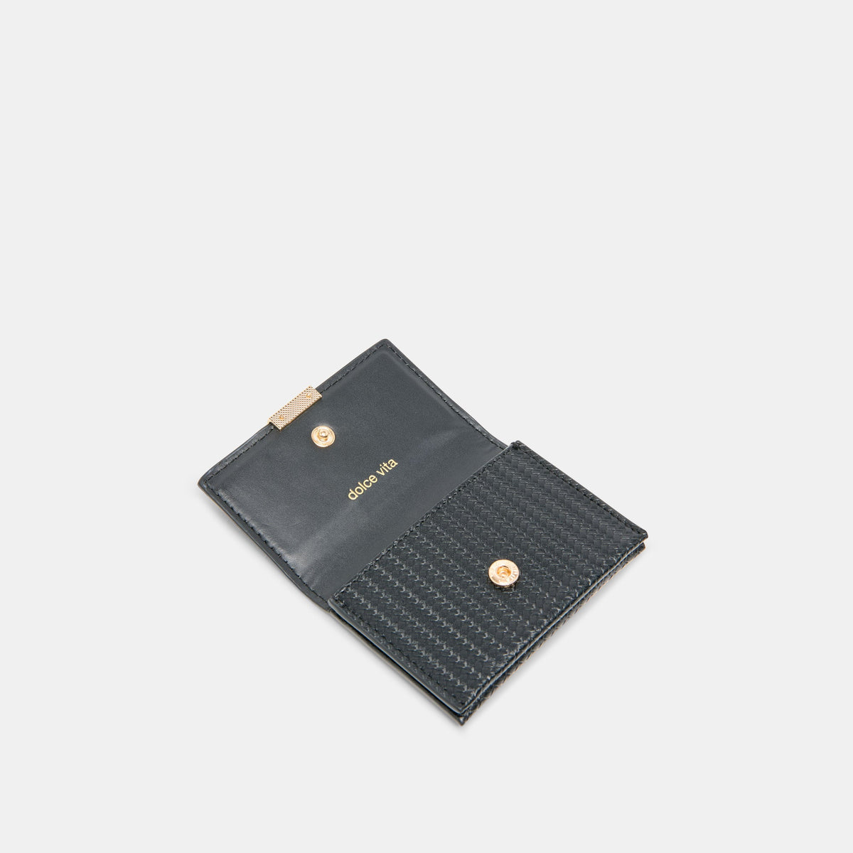 Mini-Me Black Woven Stella Wallet - Dolce Vita