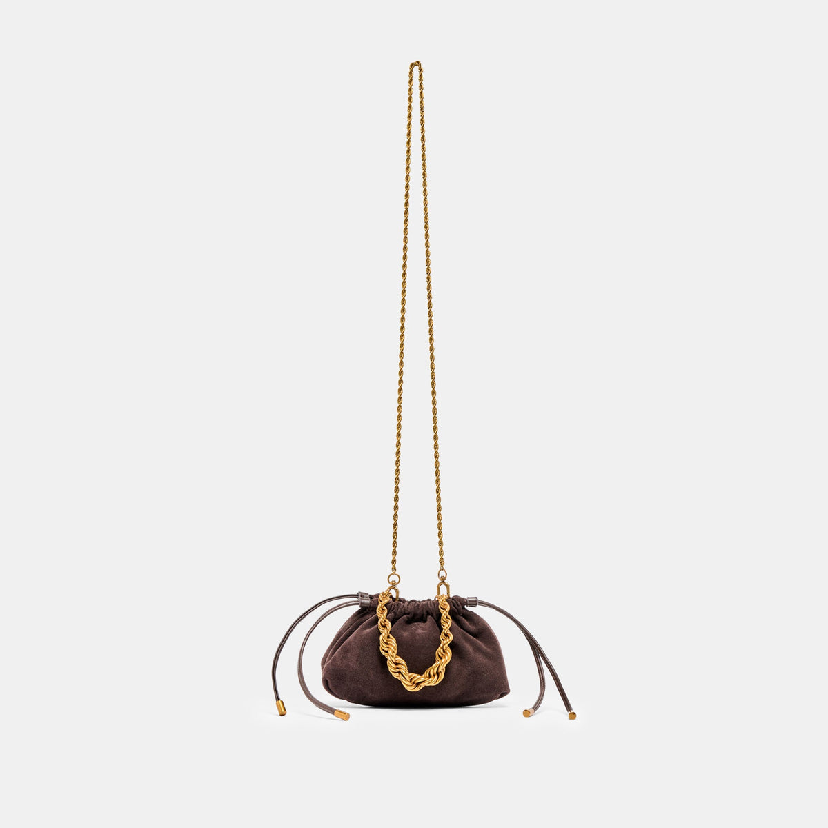 Cleo Espresso Suede Crossbody - Dolce Vita