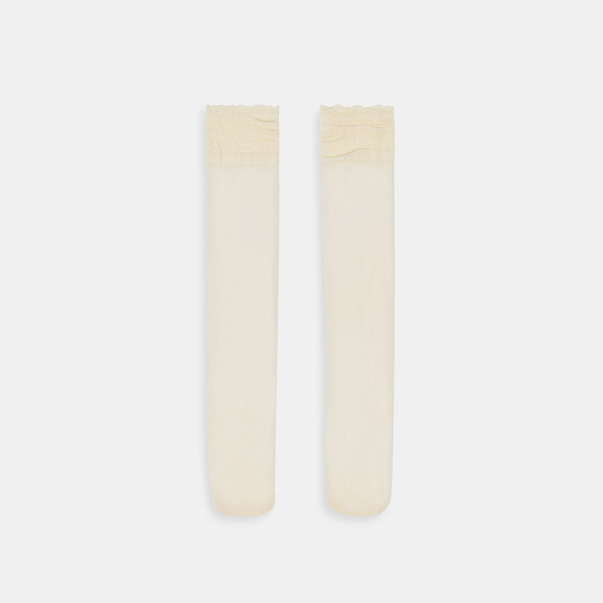 Ruffle Ivory Sheer Knee High Socks - Dolce Vita
