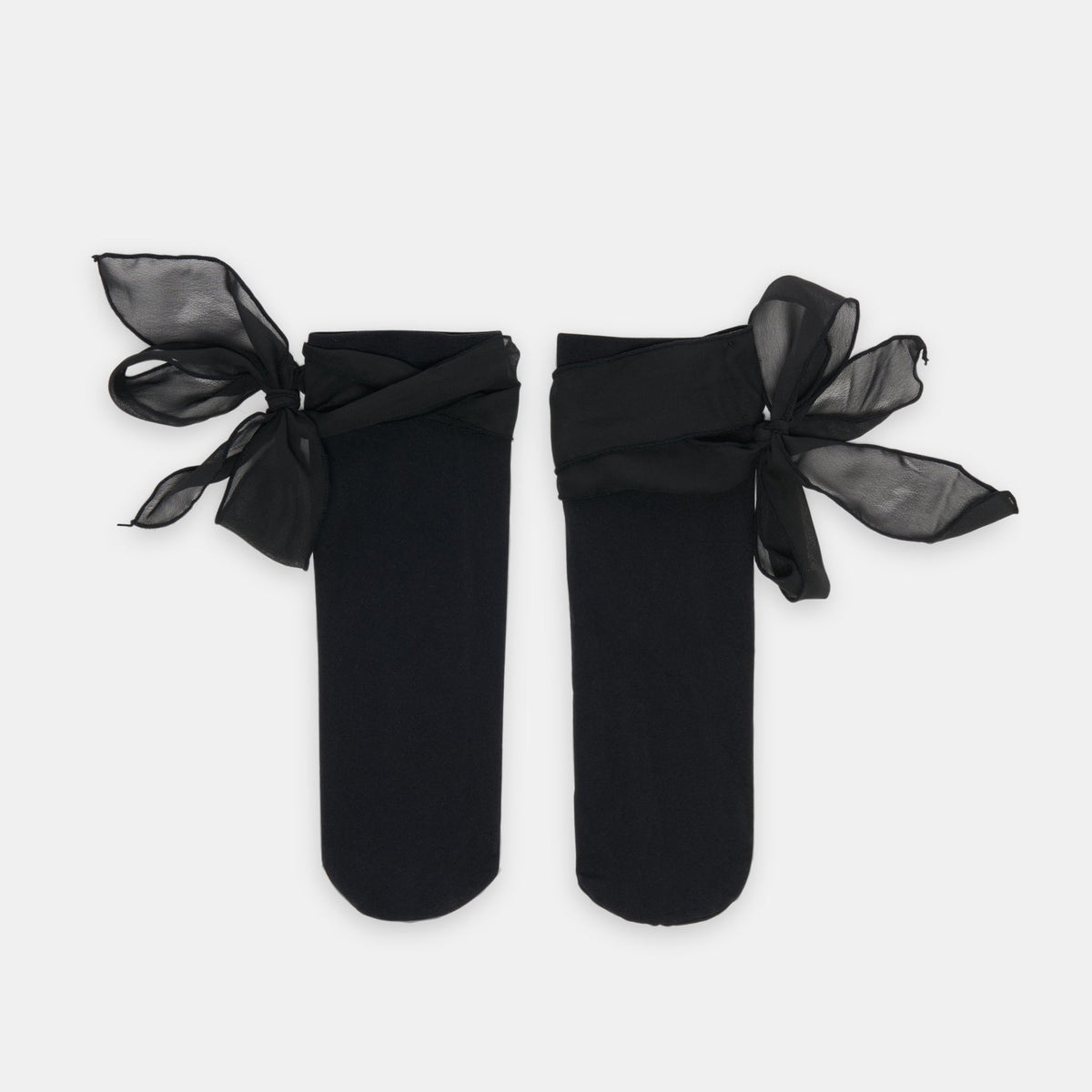 Tie Bow Black Anklet Socks - Dolce Vita