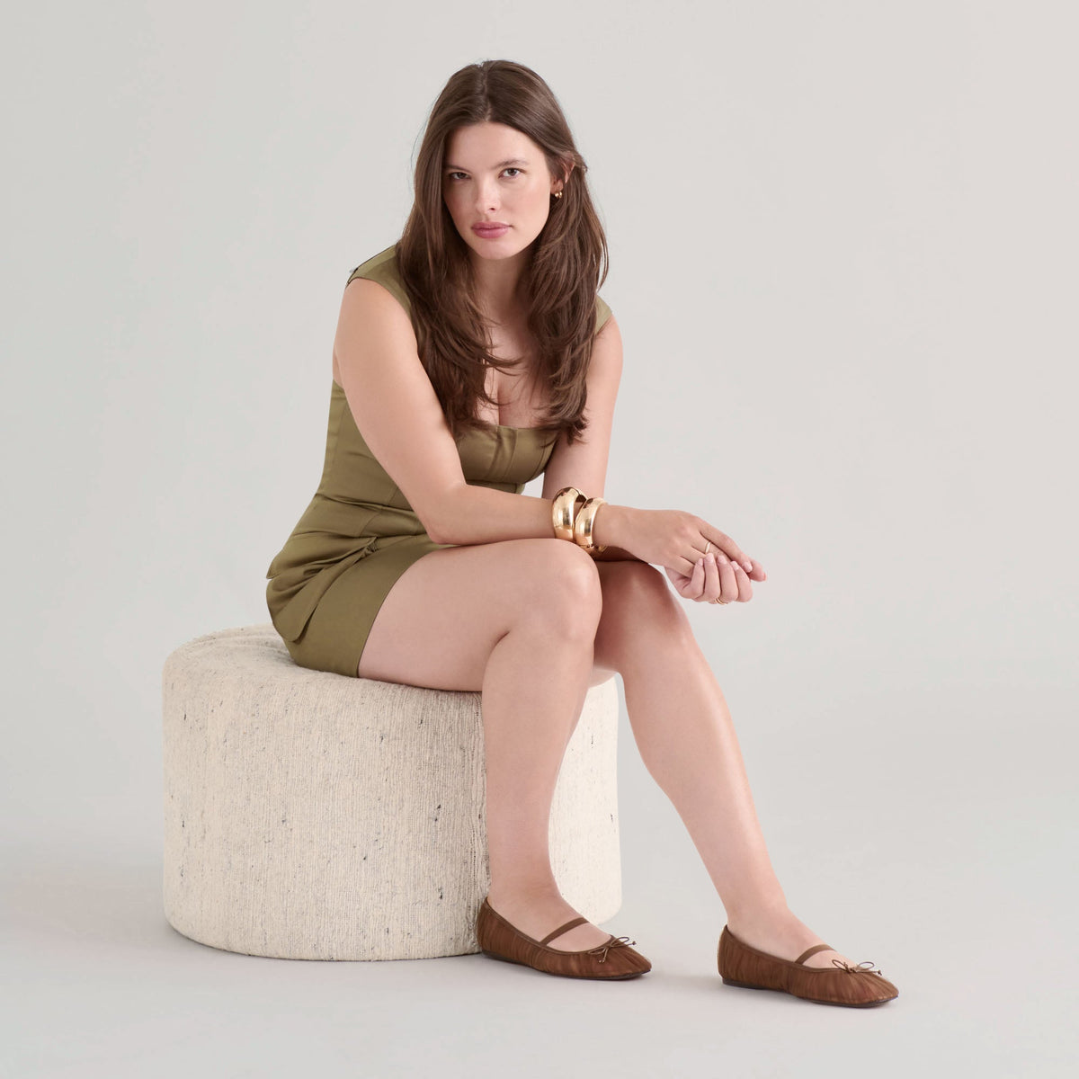 Raeven Mid Brown Tulle Ballet Flats - Dolce Vita