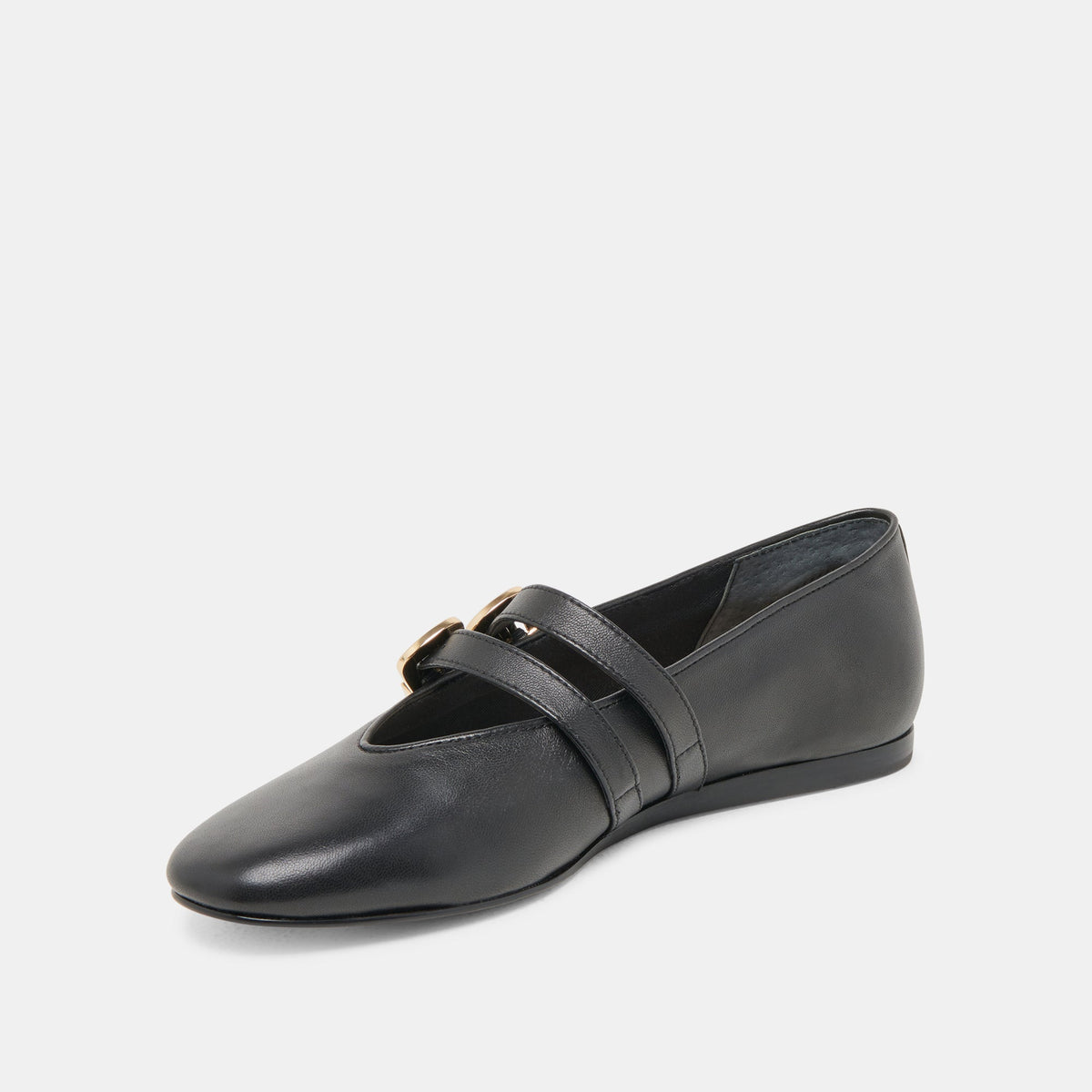 BAYLEE BALLET FLATS BLACK LEATHER - Dolce Vita